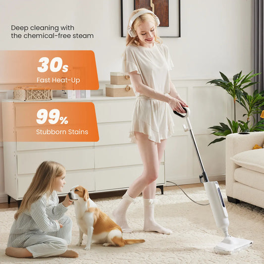 Steam Mop Cleaner | Lightweight Deep Cleaning for Hardwood Tile & Carpet