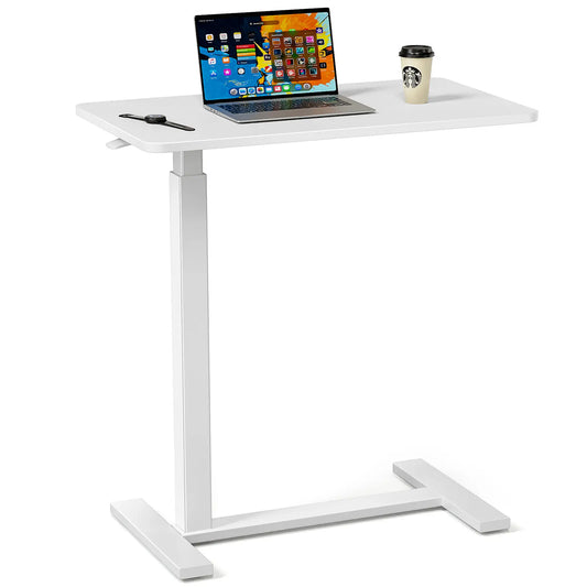 Mobile Rolling Desk | Adjustable Height Overbed Table with Wheels